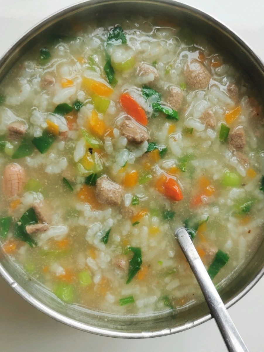 Pork Liver and Vegetable Congee