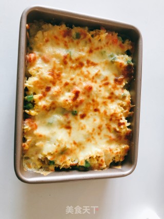 Baked Rice with Eggs and Vegetables recipe