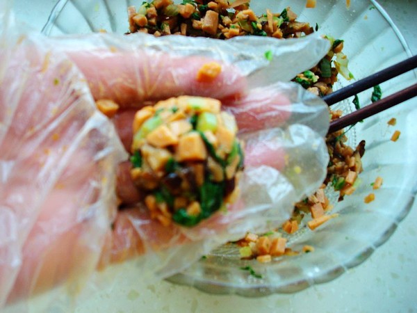 Greens and Ham Meatballs recipe