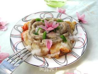 Trial Report of Chobe's Series of Products-salad and Shrimp Steaks with Peach Blossoms recipe