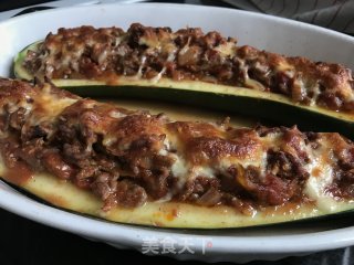 Grilled Squash with Red Meat Sauce recipe