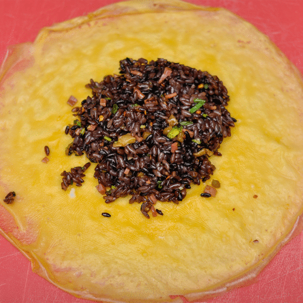 Omelet Black Rice recipe