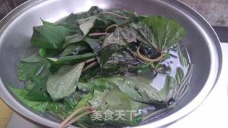 Sweet Potato Leaves with Sesame Sauce recipe