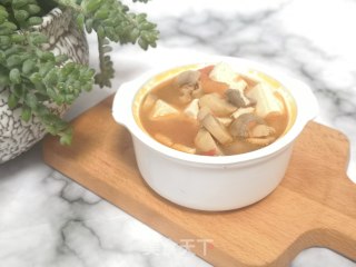 White Mushroom Tofu Soup recipe