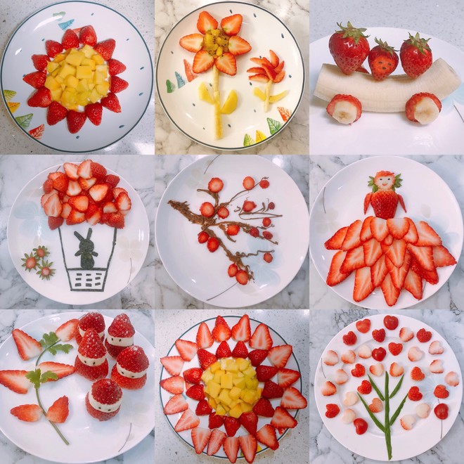 Various Strawberry Platter 🍓🍓creative Fruit Platter Continues to be Updated recipe