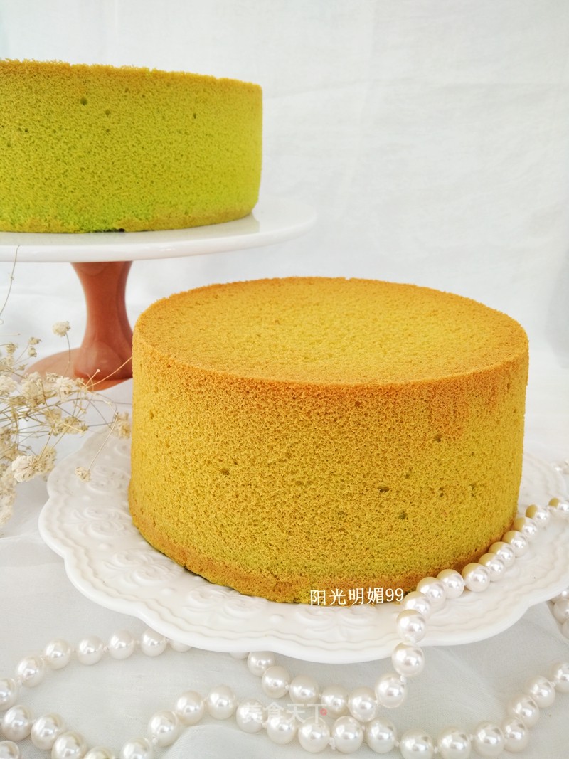 Spinach Chiffon Cake [6+8 Inch] recipe