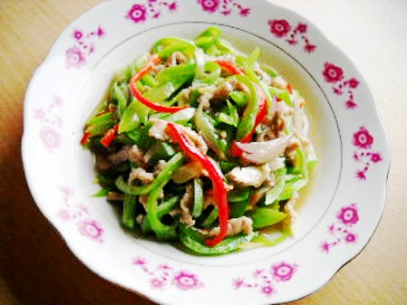 Scallion Snake Bean Shredded Pork recipe