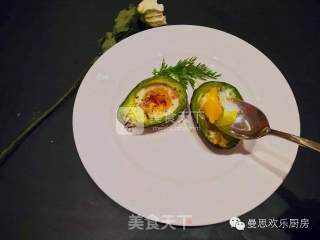 #aca烤明星大赛# The Most In-line Weight-loss and Healthy Meal-baked Egg with Avocado recipe