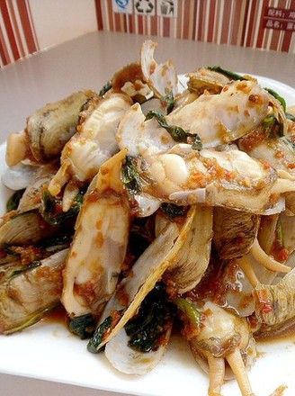 Fried Razor Clams with Green Onion recipe