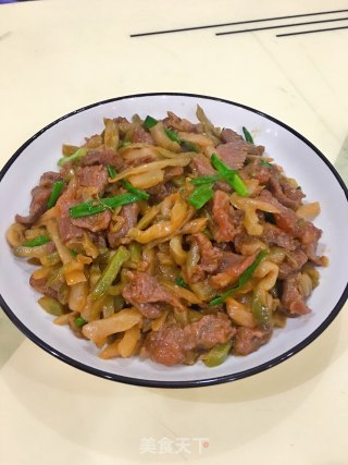 Stir-fried Beef with Mustard recipe