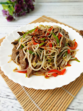 Mung Bean Sprouts Mixed with Pork Liver recipe