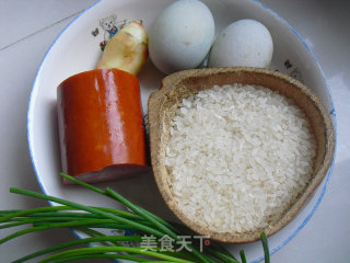 Congee with Preserved Egg and Ham recipe