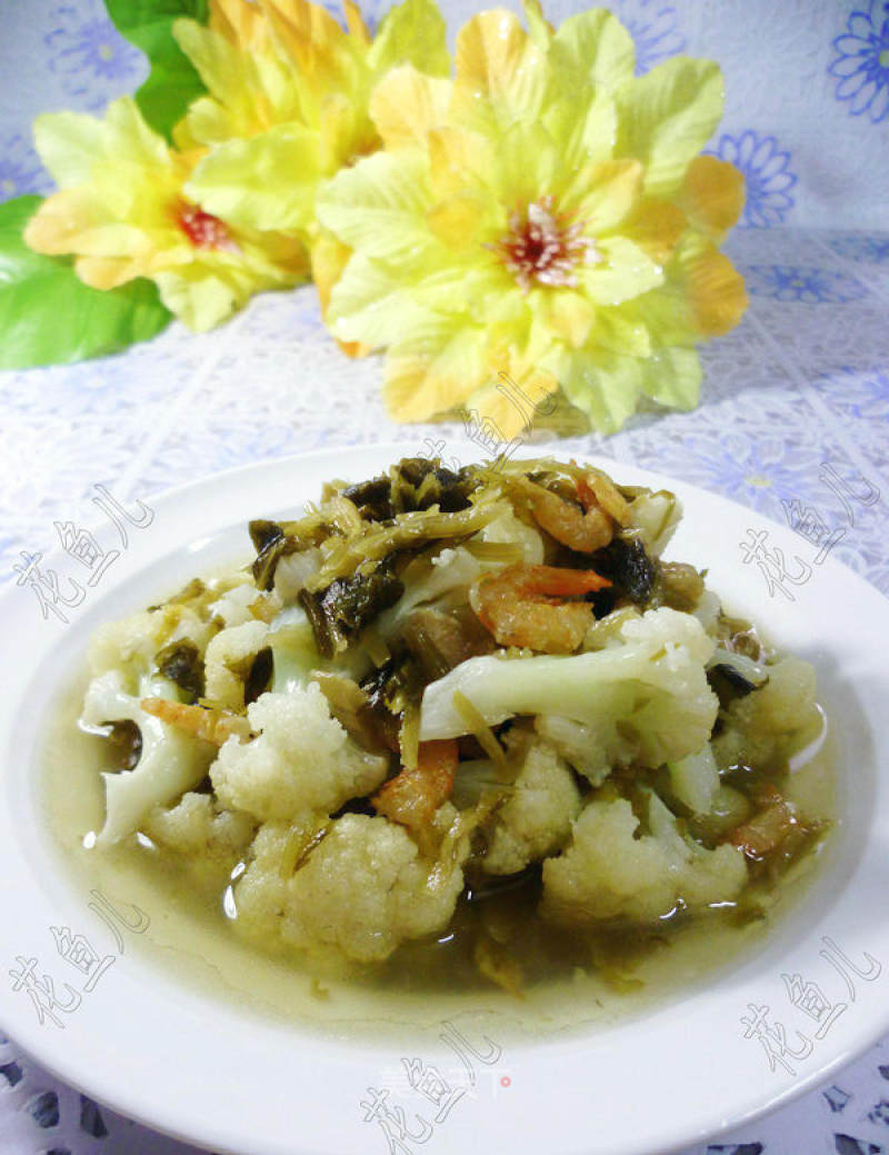 Stir-fried Cauliflower with Kaiyang Pickle recipe