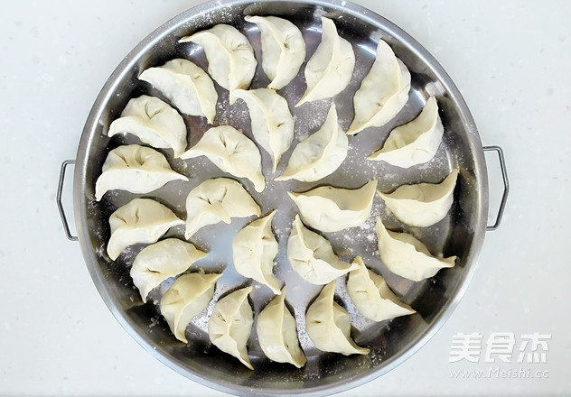 Ground Soft Leek and Egg Vegetarian Dumplings recipe