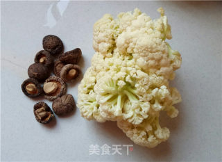 Cauliflower Stir-fried Shiitake Mushrooms recipe