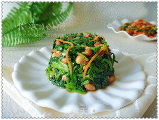 [yi Ru's Private Room Refreshing Cold Dishes] Simple and Delicious---nut Spinach Tower recipe
