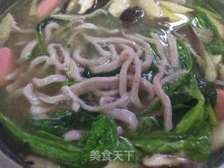 Hot Pot Hand Rolled Noodles with Purple Cabbage Sauce recipe