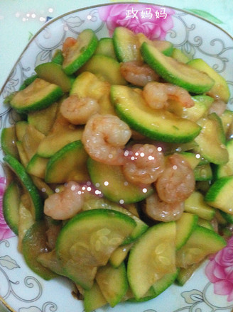 Stir-fried Shrimp with Squash recipe