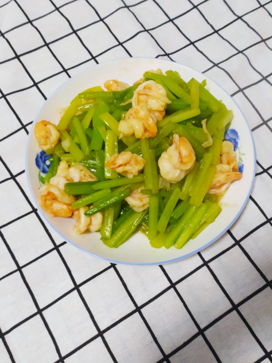 Stir-fried Celery with Shrimp