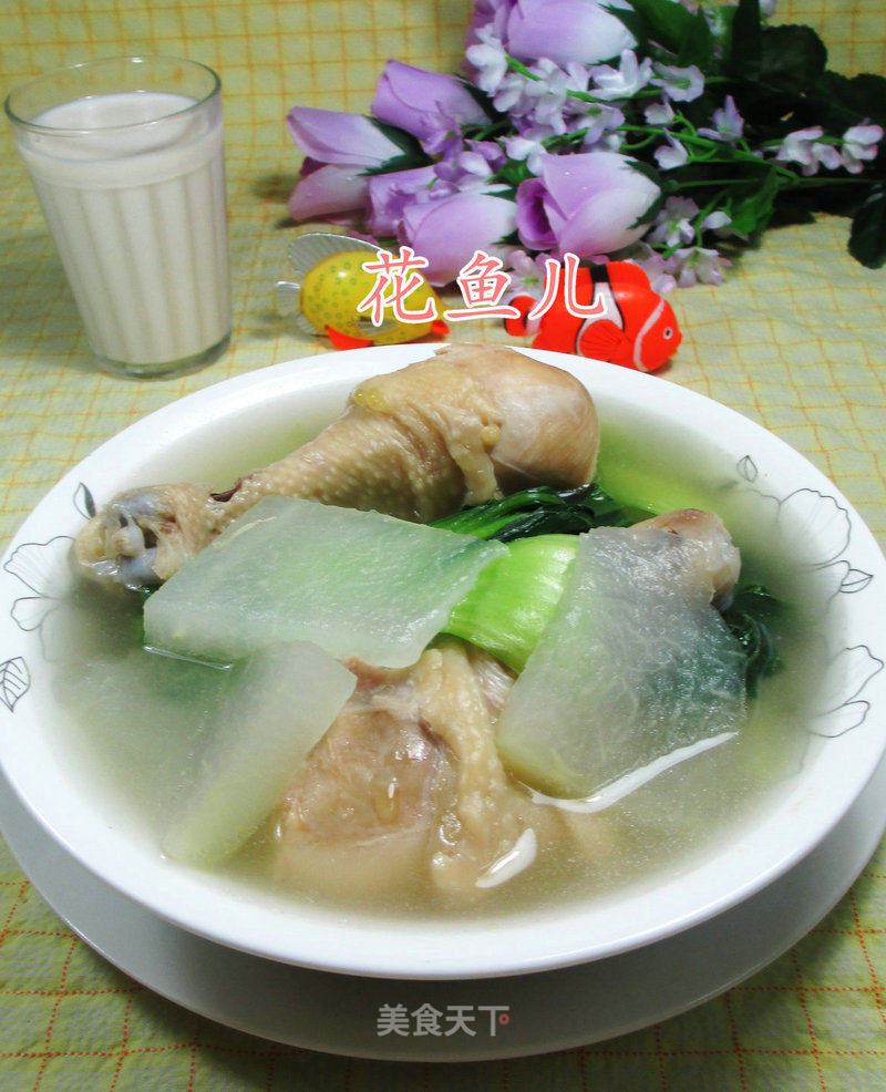 Vegetables, Winter Melon and Chicken Drumstick Soup recipe