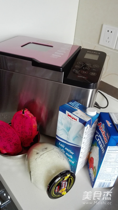 Red Heart Pitaya Ice Cream recipe