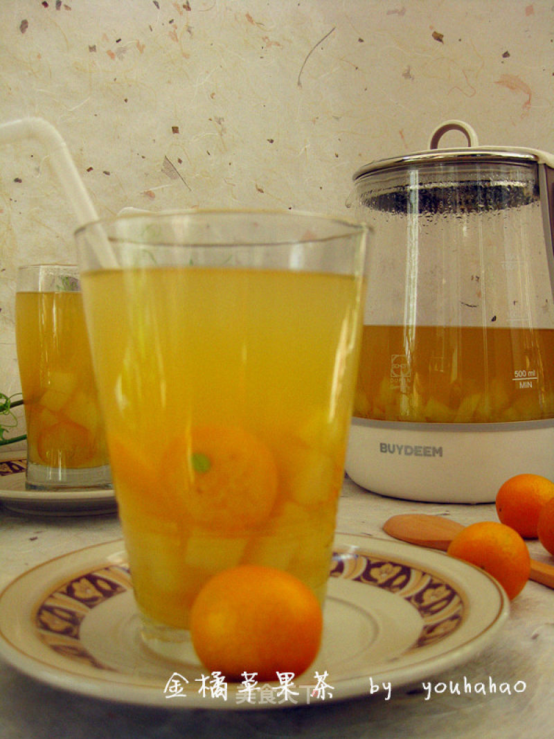 Warm and Delicious Kumquat Apple Tea recipe