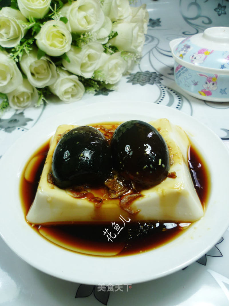 Shrimp and Preserved Egg with Tofu recipe
