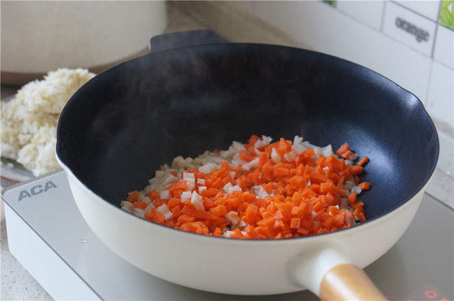 Lotus Root and Carrot Fried Rice recipe