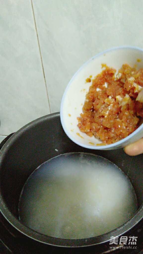 Lean Pork Congee with Yam recipe