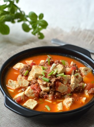 Tomato Tofu with Minced Meat
