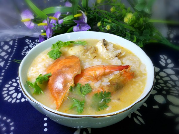 Casserole Seafood Porridge recipe