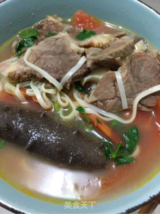 Tomato Beef Sea Cucumber Noodle recipe