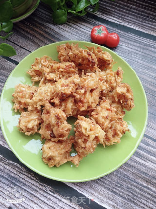 Fried Shrimp Peel and Carrot Balls recipe