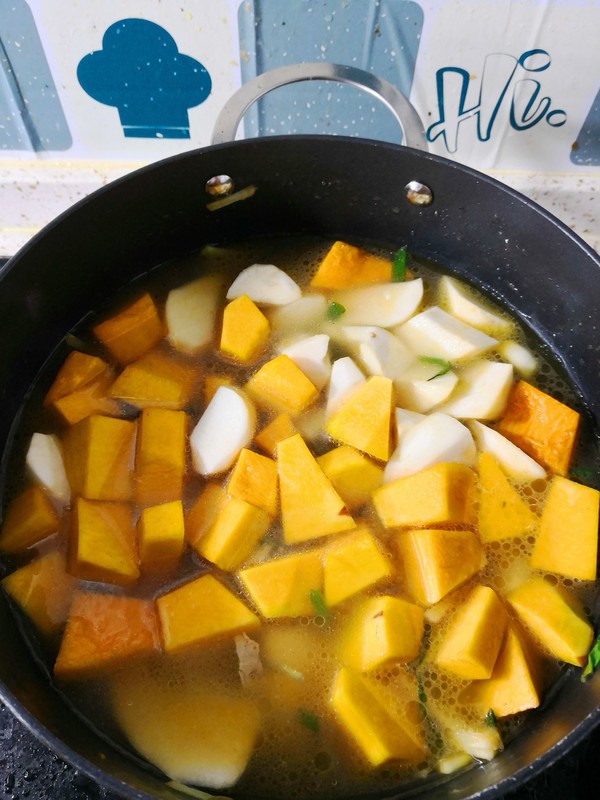 Stewed Pumpkin with Taro recipe