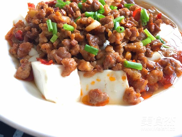 Steamed Tofu with Minced Meat recipe