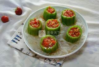 Steamed Loofah with Garlic Vermicelli recipe