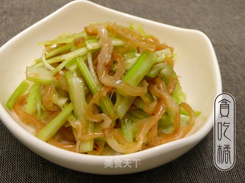 Wasabi Celery Jellyfish Shreds ☆ Big Jellyfish Skin 1 recipe