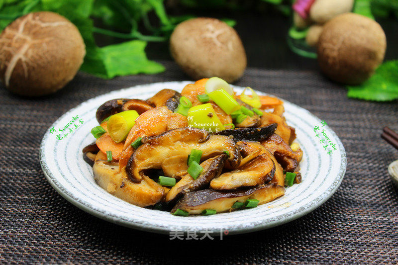 Stir-fried Shrimp with Mushrooms recipe