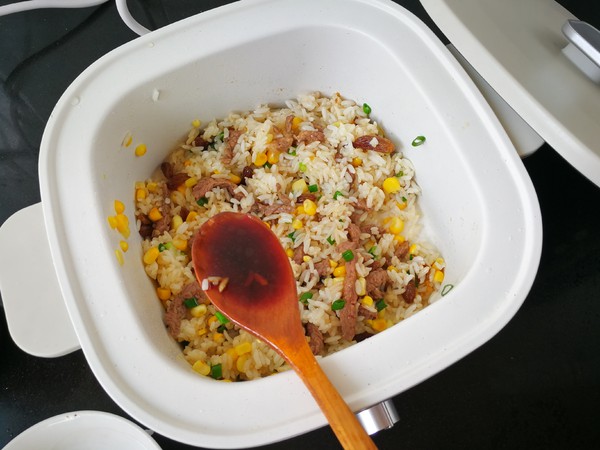 Beef Corn Fried Rice recipe