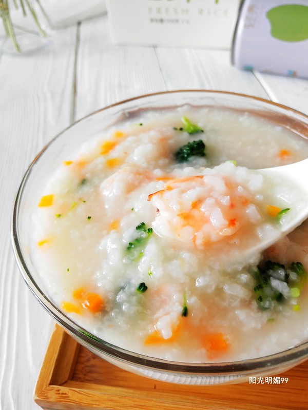 Vegetable Shrimp Congee recipe