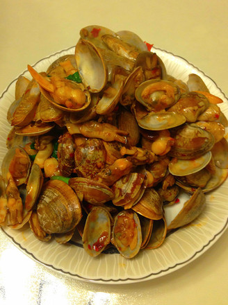 Spicy Fried Small Seafood recipe