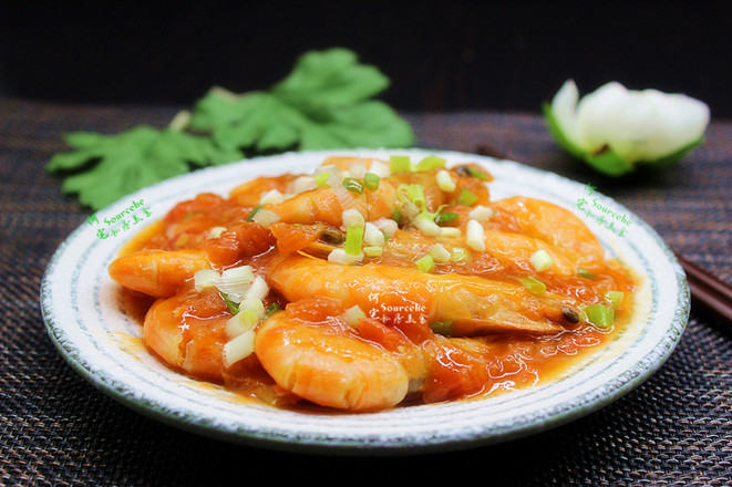 Braised Prawns in Tomato Sauce recipe