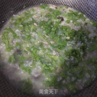 Lettuce Congee with Minced Meat and Sea Cucumber recipe