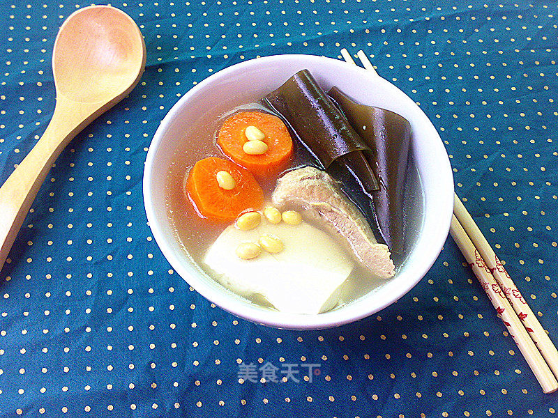 Seaweed Tofu Fish Tail Soup recipe