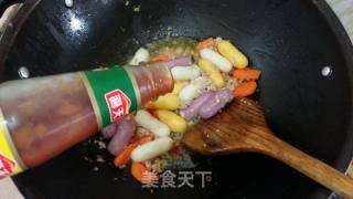 Fried Rice Cake with Meat recipe