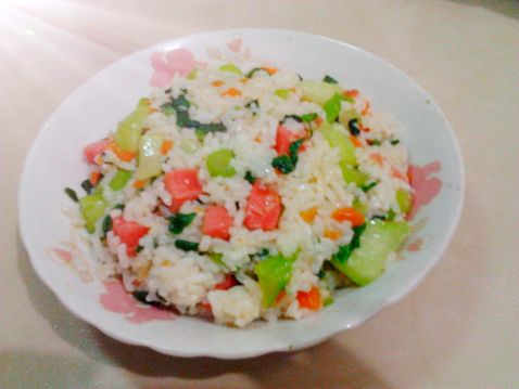 Fried Rice with Celery Ham recipe