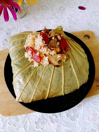 Fragrant Lotus Leaf Rice recipe