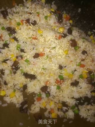 Fried Rice with Sauce and Mixed Vegetables recipe