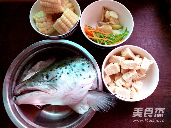 Stewed Corn with Salmon Head recipe