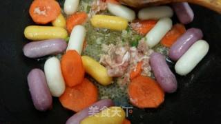 Fried Rice Cake with Meat recipe